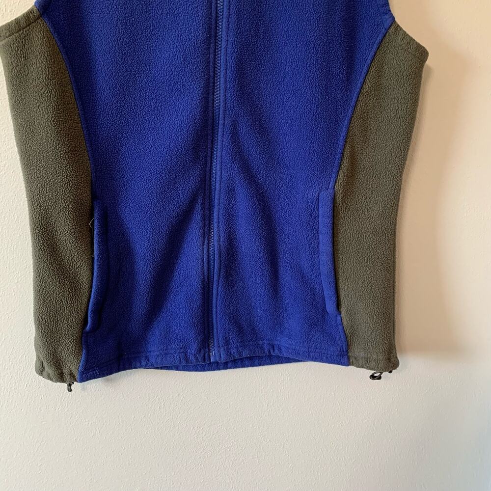 The North Face  Women's Full Zip Fleece Vest L Blue Gray Zip Pockets Warm - Picture 3 of 16